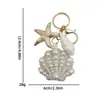 Chaveiro Artesanal com Contas Série Oceano, Acessórios para Bolsa de Concha e Água-viva, Suprimentos Decorativos DIY para Vestido, Sapato e Chapéu