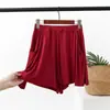 Calças Casuais de Algodão Modal para Mulheres, Leggings Soltas de Cintura Alta, Calças Saia, Calças Esportivas de Praia Plus Size, Alongamento das Pernas, Fluorescente