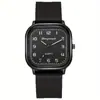 1 pieza - Relojes de Moda Roma Dial para Mujer Cuadrado Reloj de Cuarzo Casual Correa de Silicona Reloj de Pulsera