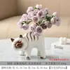 Vaso de Gato Estilo Ins Atacado ou Decorações para Sala de Estar Arranjo de Flores Mesa de Jantar Luxo Acessível Cerâmica Decorações de Flores Presente de Aniversário