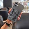 Adecuado para Fundas de Teléfono iPhone, Elegante Pareja Digital Juvenil Anime Peculiar Simple Cp Silicona Protección de Borde Completo
