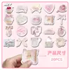 20 Peças de Ímãs de Geladeira Magnéticos Macios Estilo Laço Ins Pequenos Frescos Rosa DIY Decorativos Metal Porta Magnética Adesivos Magnéticos
