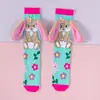 Calcetines Nuevos de Comercio Exterior Transfronterizo para Niños con Orejas de Dibujos Animados 3D, Calcetines de Media Pantorrilla para Niñas, Calcetines Largos Rectos Hasta la Rodilla
