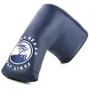 Funda para Putter de Golf, Funda para Cabeza de Eje Recto, Tapa para Cabeza de Putter, Exquisita Tapa Bordada Personalizada para Palo, Estilo Velcro Negro