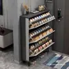 Zapatero estilo italiano para entrada de casa, gran capacidad para espacios pequeños, mueble de entrada moderno y sencillo, zapatero de almacenamiento