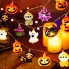 Halloween Halloween Fio Colorido LED Abóbora Aranha Caveira Fantasma Morcego Decoração de Bar Festa de Feriado