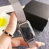 Influencer de Moda Japonesa Elige Reloj Rectangular Plateado con Correa de Malla Reloj de Pulsera de Cuarzo Lindo Reloj para Mujer Venta al por Mayor