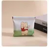 Bolsa Cosmética Shrapnel Estampada Portátil Bolsa para Lápiz Labial Winnie Bolsa de Almacenamiento Bolsa Mini Pequeña de Mano Bolsa Pequeña Cierra Automáticamente