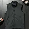 2026 Novo Colete Masculino de Primavera e Outono com Gola Alta Simples Fashionável Tendência Versátil Slim Fit Casual Confortável Simples