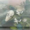 Joyería Metálica Mariposa para Arte de Uñas Dorado Plata Mariposa Pequeña Inteligente Remache Tridimensional Lazo Adhesivo Joyería