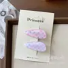 Presilha de Cabelo Xadrez Floral Doce Estilo Coreano 2026 Fofa para Crianças Franja Lateral Desfiada Presilha Versátil Acessórios de Cabelo
