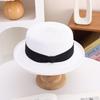 Versión coreana del sombrero de paja rojo de Internet para niños, sombrero de verano rizado, sombrilla, protector solar, viaje, playa, cara pequeña, sombrero de pescador tipo cubeta