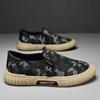 Zapatos de verano de seda helada para hombre, tela de paraguas, transpirables, zapatos casuales, zapatos para conducir, lona perezosa con pedal, nueva moda, ligeros