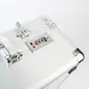 Venta de fábrica maleta de aleación de aluminio lisa plateada equipo de prueba caja de instrumentos caja de maquinaria médica