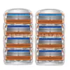 En Stock Mayorista Comercio Exterior Naranja Cinco Capas Hoja 5 Capas Navaja Afeitadora Manual Cabeza Universal Gillette Transfronterizo Caliente