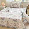 Cobertor de Cama de Lã de Leite Espessado Conjunto de Três Peças Outono e Inverno Estilo Renda Quente Lençol Antiderrapante Capa de Colchão Capa Kang Atacado