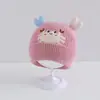 Gorro de punto ins lindo de cangrejo para niños, gorro 3D de cangrejo pequeño con bordes enrollados, versátil para niños y niñas, perfecto para salidas de otoño e invierno