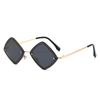 Nueva Moda Marco Geométrico de Metal Personalizado Gafas de Sol de Lujo Ligero para Espectáculo Europeo y Americano Ins Celebridad de Internet Mismo Estilo Gafas de Sol Transfronterizas