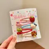 Pinzas para el pelo de niños de colores dulces, estilo japonés y coreano, con flores de dibujos animados de colores, pinzas para flequillo lateral para niñas y pasadores para bebés, accesorios para el pelo