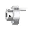 Manípulo de Roda de Mão com Furo Passante Serrilhado em Liga de Alumínio, Disco Circular Rotativo, Roda de Mão para Máquina, Botão de Mesa Deslizante, Manípulo Manual Mecânico