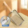 Pá para areia de gato com furos finos, furos pequenos para recolher fezes, areia mineral de bentonita, pá de metal para areia de gato com furos finos, cabo longo, muito útil e durável