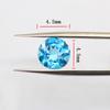 Anillo redondo de topacio azul natural y cristal azul suizo, superficie de piedra desnuda, joyería incrustada, fabricantes directos de producción y venta al por mayor de bricolaje