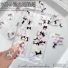 Decorações de Nail Art de Laços Coloridos Mistos, Mini Gravatas Borboleta Populares de Resina 3D, Acessórios de Unha com Fitas Mistas