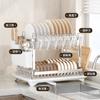 Estante de Almacenamiento de Cocina Transfronterizo, Organizador de Platos y Tazones, Escurridor de Encimera, Soporte para Palillos y Cuchillos, Gabinete Multifuncional para Tazones