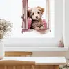 Pegatina de Puerta de Perro Linda de Dibujos Animados Pegatina de Pared Autoadhesiva Estilo Ins Pegatina Decorativa de Pared de Fondo para Habitación Infantil ZN3105Q