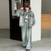 Conjunto Rantuo para Niñas 2026 Nuevo Conjunto de Mezclilla con Pintura en Spray para Primavera y Otoño de Niños Mayores, Chaqueta de Otoño y Pantalones Largos, Transfronterizo