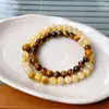 Pulsera de Cuentas de Fluorita Cristalina y Circonita Moda Lujo Ligero Pulsera de Gama Alta Temperamento de Nicho Joyería Versátil Venta al por Mayor