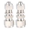 Férula de acero inoxidable 304 giro tornillo rápido a través de placa junta recta placa divisoria tubo de acero giro manguera tubo duro giro tubo de PU