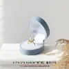 Caja para Anillo de Terciopelo Flocado Punto Millón Tapa abatible Caja de Joyería para Anillo Caja para Colgante de Collar Empaque Caja de Joyería