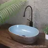 Lavatório de cerâmica de bancada para pátio vintage externo, lavatório de cerâmica para jardim de vila, lavatório para varanda externa