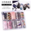 Manicura Hombre Cubito de Hielo Celofán Papel de Colores Decoración Papel de Transferencia Láser Colorido Joyería para Uñas Patrón Set de Papel Láser