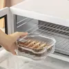 Caixa Plástica para Legumes e Frutas Geladeira Caixa para Carne Congelada Caixa para Conservar Carne e Vegetais Congelados Caixa de Armazenamento Selada Transparente