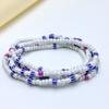 Cadena Corporal Transfronteriza Europea y Americana con Cuentas de Vidrio, Cadena de Cintura de Joyería Hecha a Mano Elástica con Accesorios de Colgante de Pez Mano Mágica a la Moda