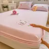 Juego de Tres Piezas de Funda Nórdica de Leche Bordada de Dibujos Animados de Invierno 2026 Nuevo Protector de Colchón Espeso y Cálido para Niños