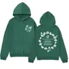 Nuevo Diseño Sudadera con Cremallera Estampada con Letra Inglesa y Rosa Sudadera Holgada Casual Chaqueta Cardigan para Hombre