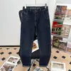 Calça Jeans Masculina 2026 Nova Outono Primavera Marca Tendência Bordada Solta Perna Reta Outono Preto Cinza Stretch Casual Calça Longa