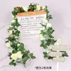 Enredadera de rosas de simulación ratán decorativo enredadera de flores de plástico enroscable interior flor artificial 10 especiales al por mayor
