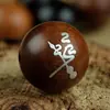 Madera de azufaifo incrustada con plata, Cuentas sueltas de la Fortuna de los Cinco Truenos de Tianshi, Joyería popular taoísta incrustada de sándalo púrpura, Accesorios de joyería de estilo nacional con cuentas