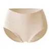 Otoño/Invierno Nuevo Transfronterizo Etiqueta de Lavado en Inglés Ropa Interior de Cintura Alta para Mujer Tallas Grandes Control de Abdomen Color Liso Algodón Puro Sencilla Ropa Interior para Mujer