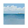 Pintura Decorativa Minimalista Paisaje Marino Azul Curativo Estilo Nórdico Hotel Alojamiento en Casa Sala de Estar Dormitorio Entrada Arte de Pared Estilo Ins