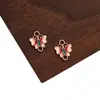 Pulsera Collar de Mariposa y Flor Azul Esmaltado Dorado con Cuentas Espaciadoras Accesorios Alta Retención de Color para Mujeres