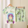 Novos Pijamas Infantis 2025 Primavera e Verão Conjunto de Manga Curta Estilo Fino Infantil Meninas Verão Estiloso Pijama para Crianças Maiores