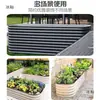 Caja de plantación de metal móvil para balcón exterior, azotea, patio, caja de plantación de flores, caja de plantación de verduras, chapa galvanizada, parterre de jardín De Zhu