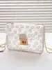 Bolsa Feminina de Guangzhou 2025 Nova Moda Bolsa Quadrada Pequena Transparente Decorada com Flores Bordadas Bolsa de Ombro Bolsa Carteiro de Grande Capacidade