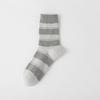 Calcetines de Otoño e Invierno para Mujer Calcetines de Caña Media a Rayas Calcetines de Caña Larga con Contraste de Rayas Anchas para Desplazamiento Versátiles Cómodos Vintage Casual de Algodón