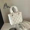 Bolso Diana de alta gama con estampado de rombos estilo coreano, nuevo diseño 2026, estilo nicho, popular entre influencers, bolso de hombro/bandolera de otoño